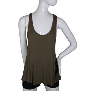 Bombshells Olive Green Tank Top Size Small Oversized